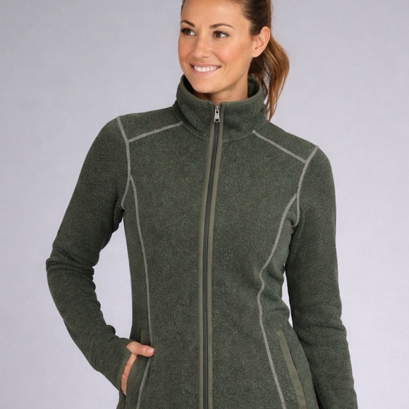 Kuhl Jackets & Blazers - Kuhl Alpaca Fleece Zip Jacket Small Forest Green Thumb Holes